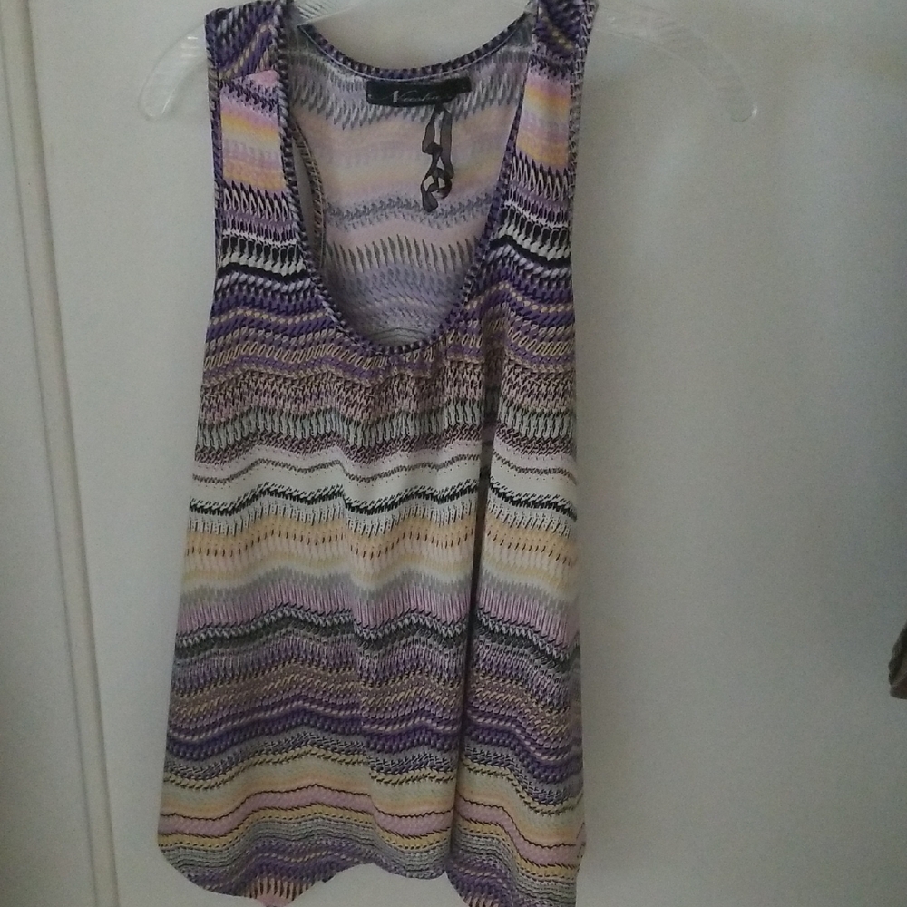 Multicolor Sleeveless Tunic Top